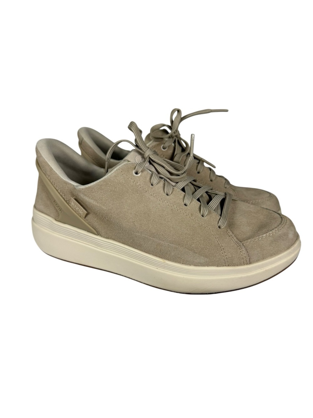 Kizik Women's Sydney Hands Free Slip On Suede Sneaker White Pepper 8 Wide